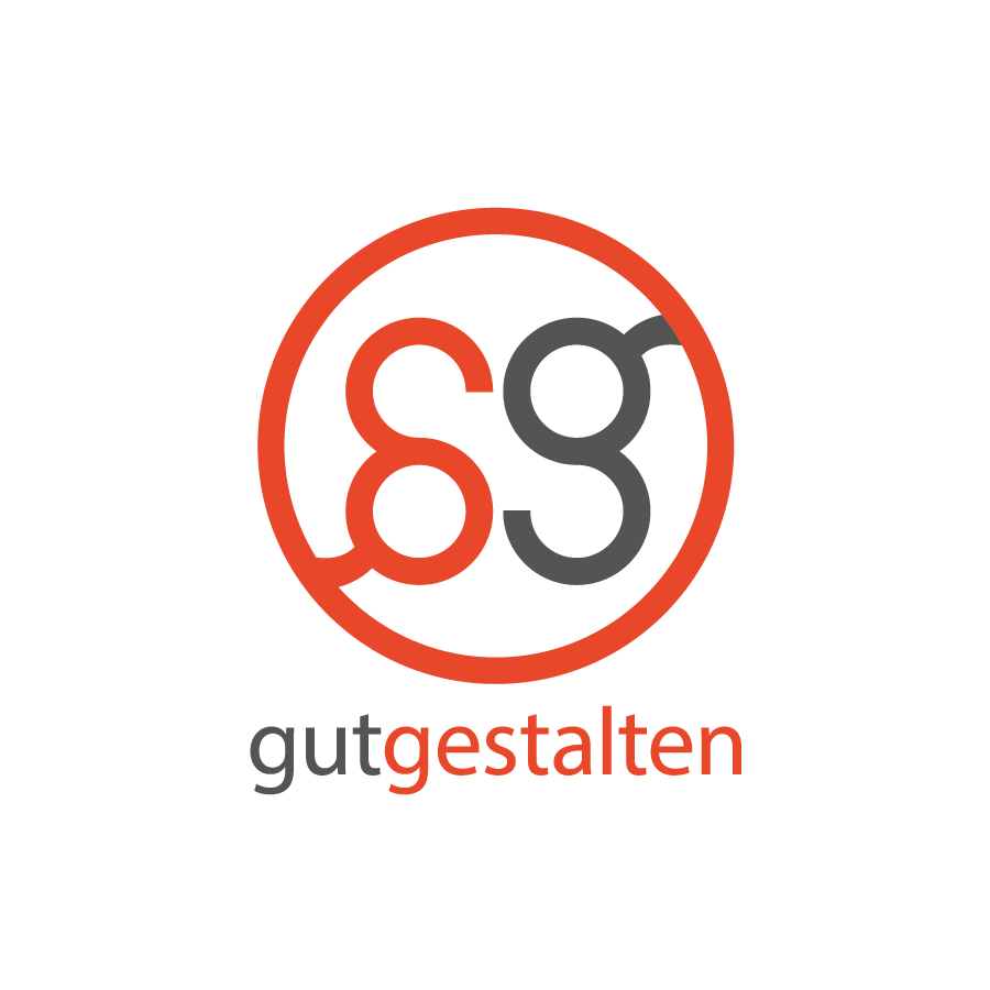 Logo GutGestalten, rot-grau